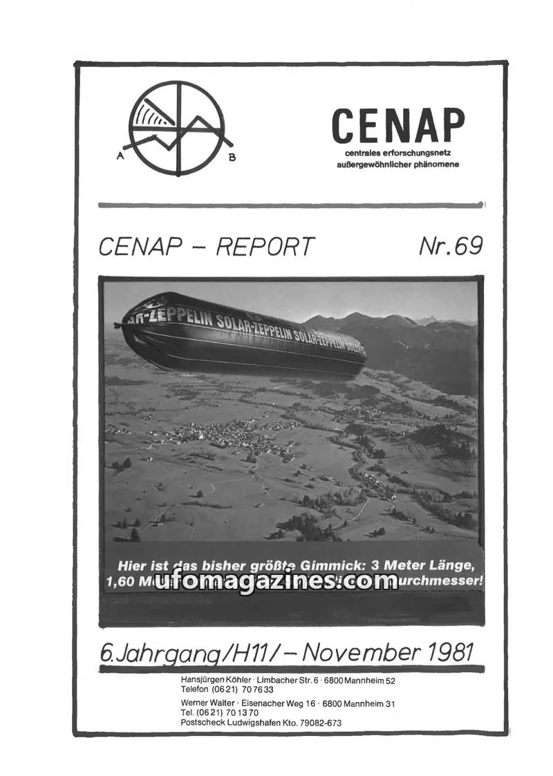 Cover of CENAP issue Nr. 69: CENAP - REPORT