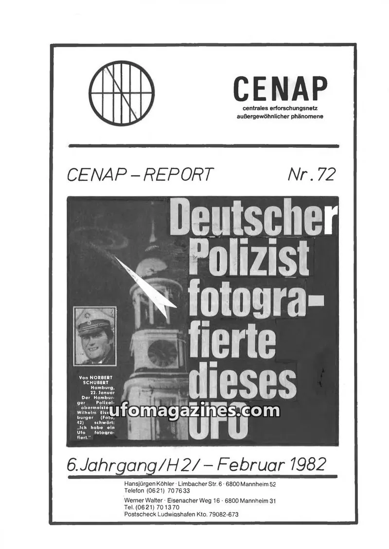 Cover of CENAP issue Nr. 72: CENAP – REPORT