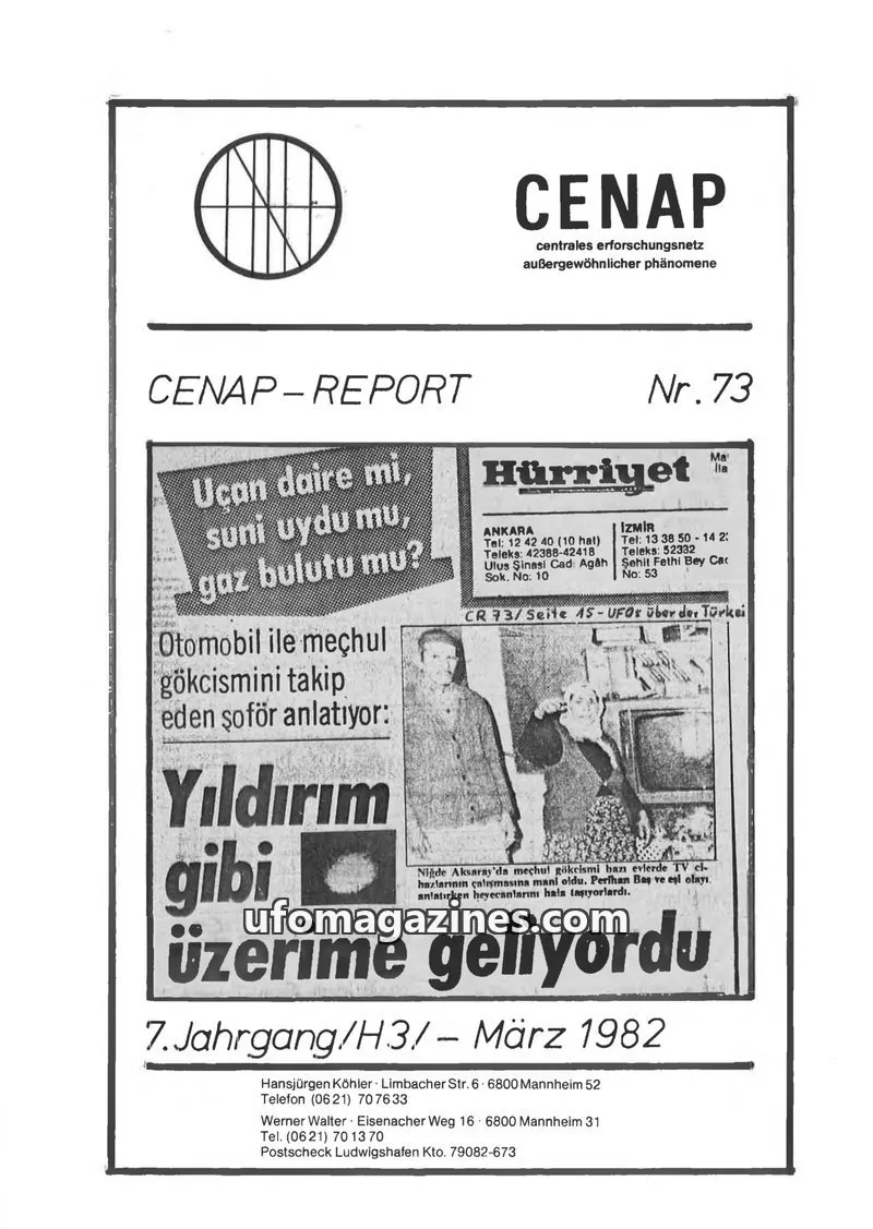 Cover of CENAP issue Nr. 73: CENAP-REPORT