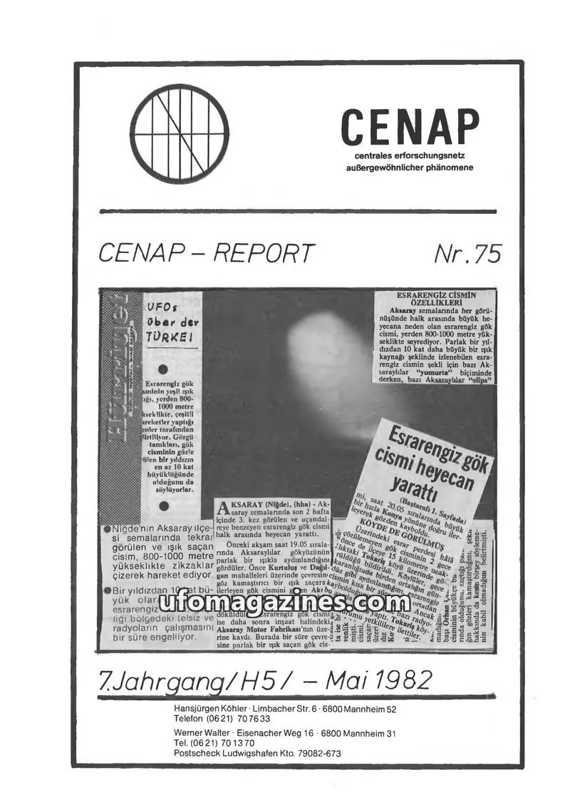 Cover of CENAP issue Nr. 75: CENAP – REPORT
