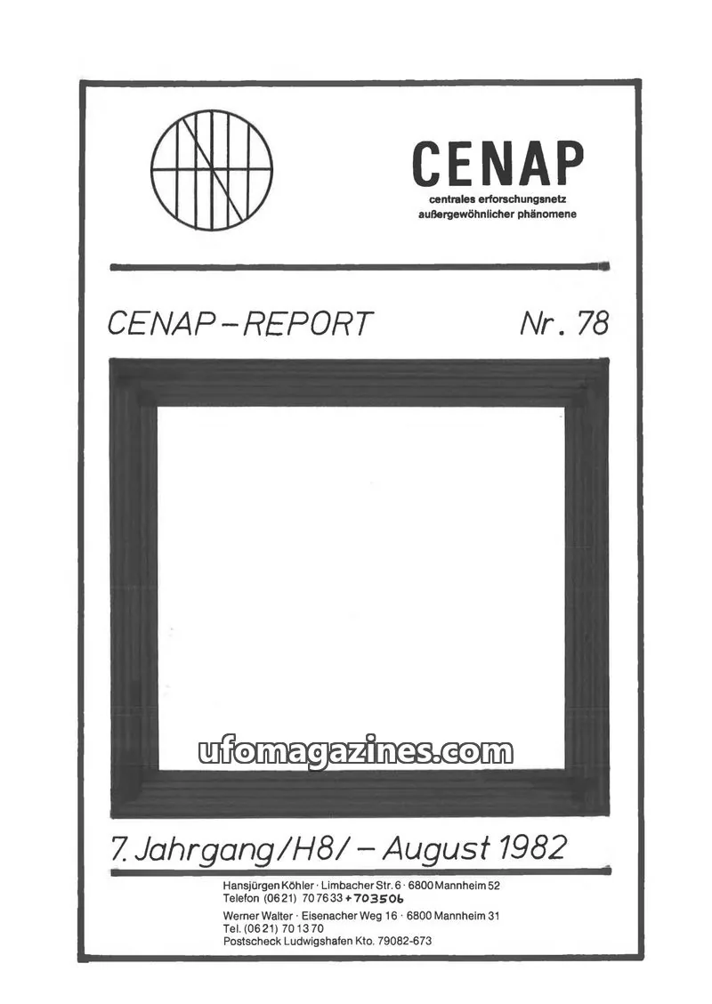 Cover of CENAP issue 78: CENAP-REPORT
