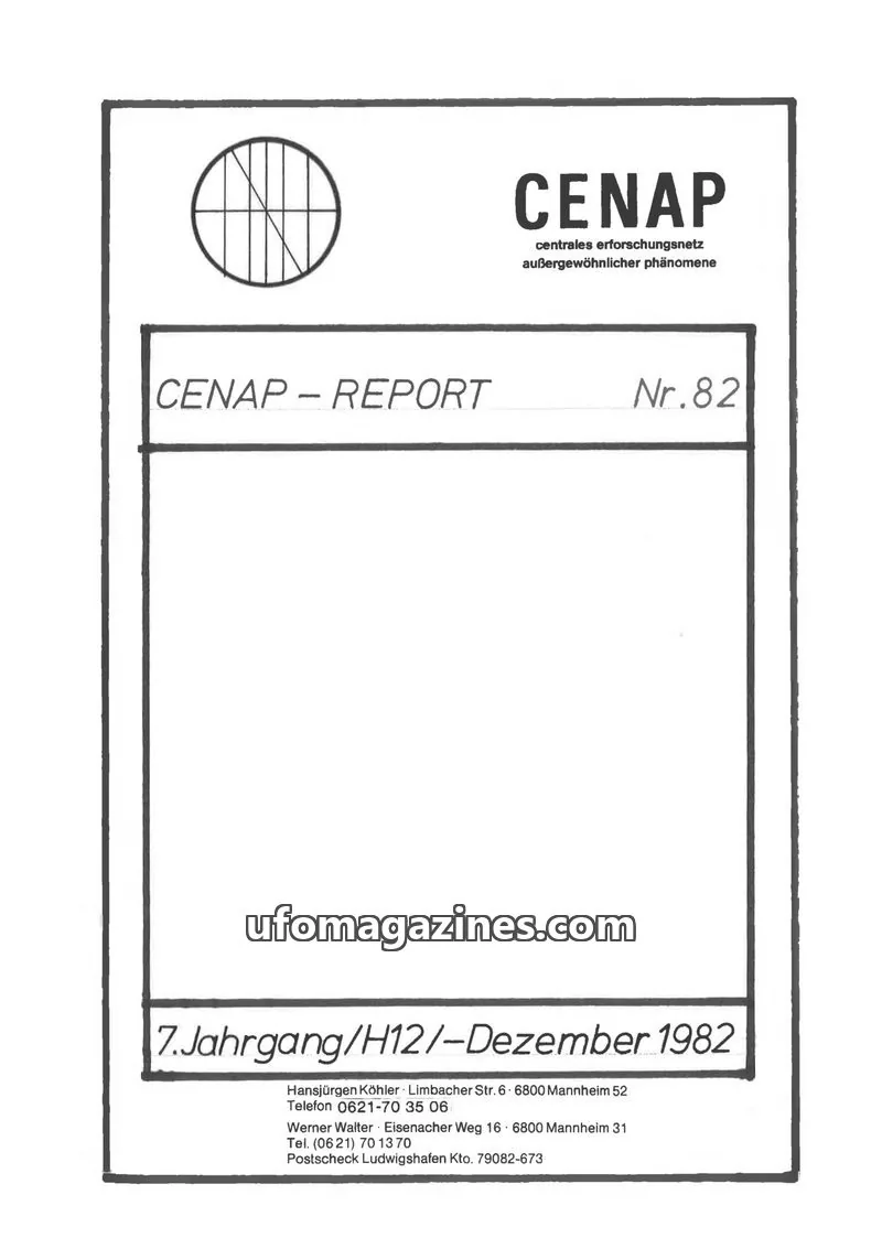 Cover of CENAP issue Nr. 82: CENAP - REPORT