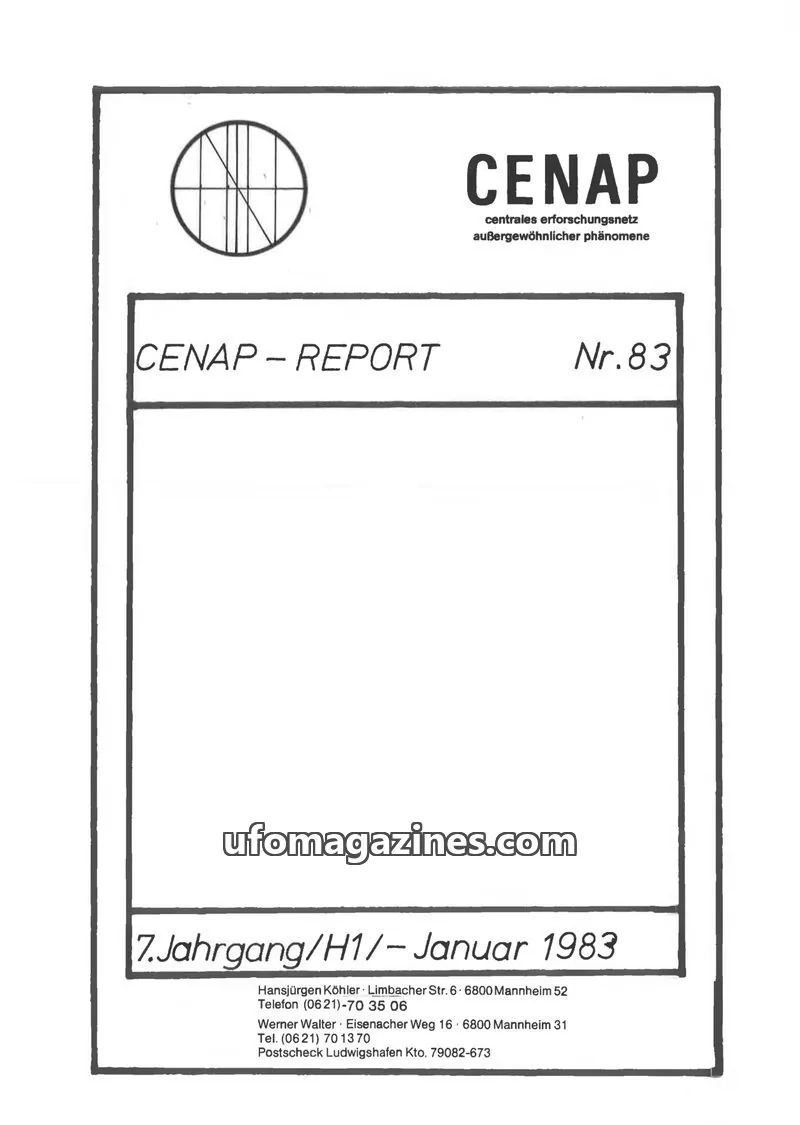 Cover of CENAP issue Nr. 83: CENAP - REPORT