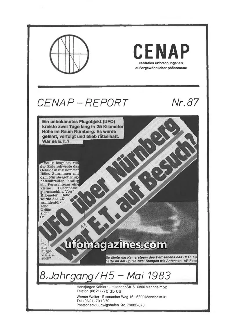 Cover of CENAP issue Nr.87: CENAP – REPORT