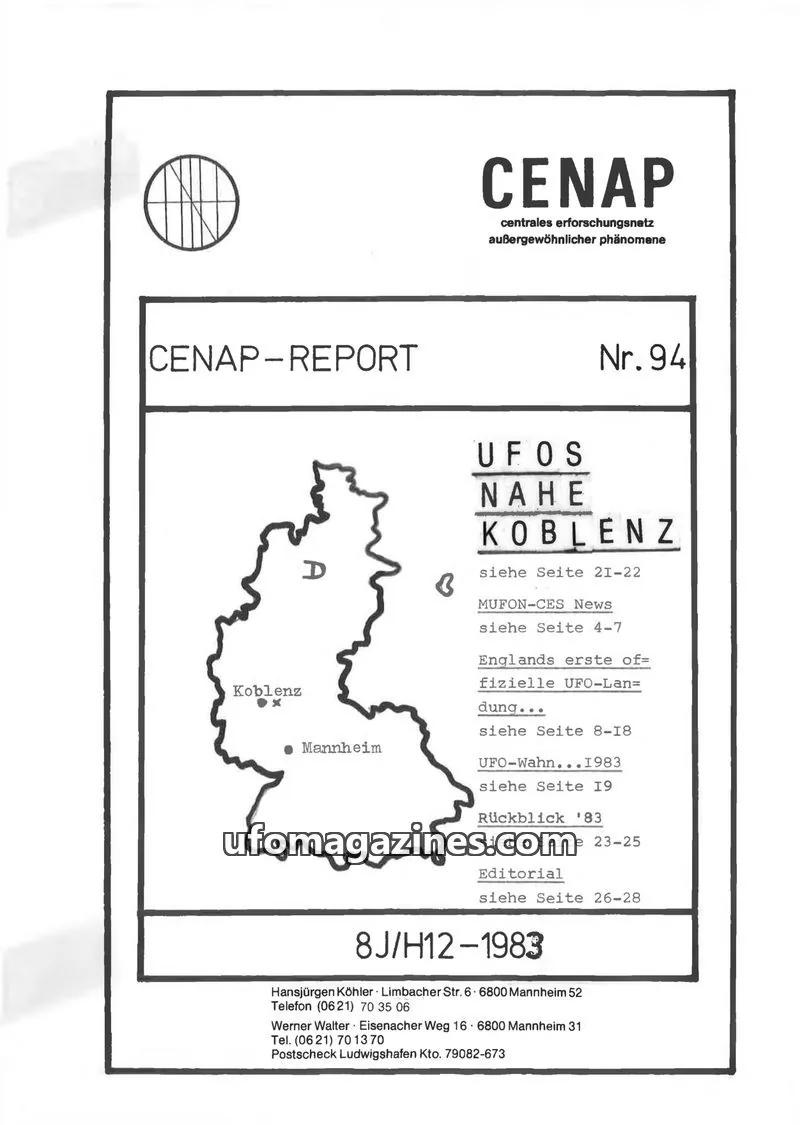 Cover of CENAP issue 94: CENAP-REPORT
