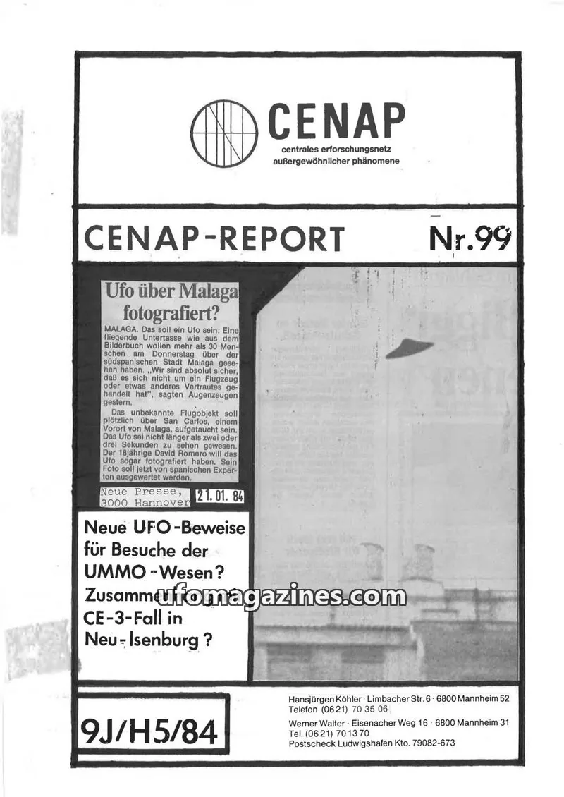 Cover of CENAP issue 99: CENAP-REPORT