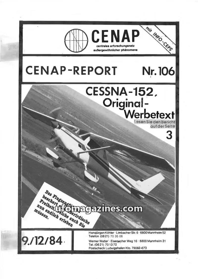 Cover of CENAP issue Nr. 106: CENAP-REPORT
