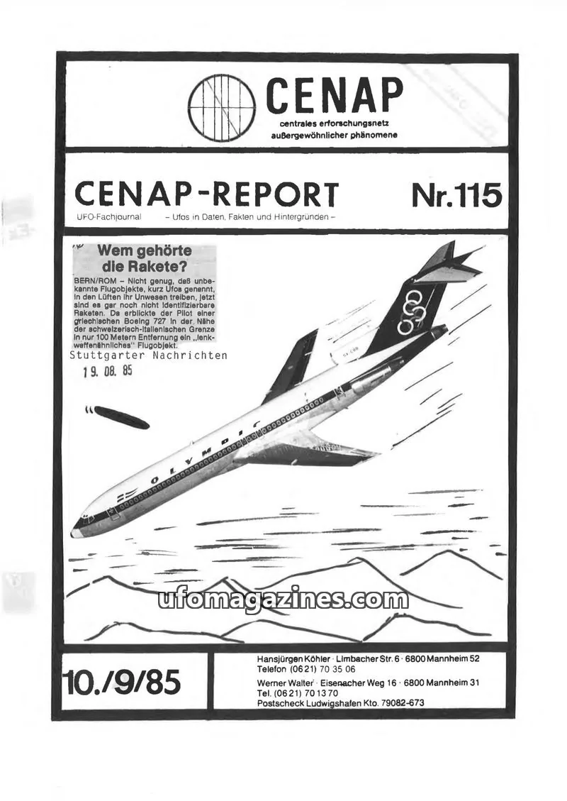 Cover of CENAP issue 115: CENAP-REPORT