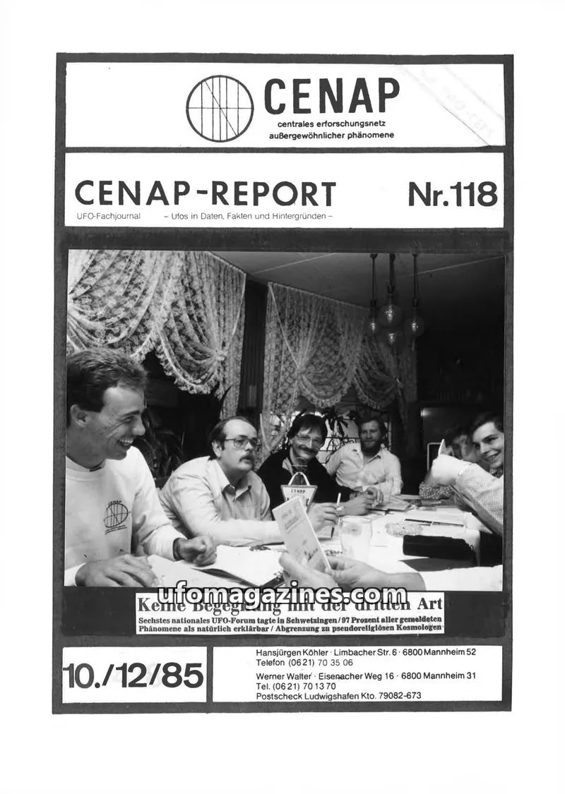 Cover of CENAP issue 118: CENAP-REPORT