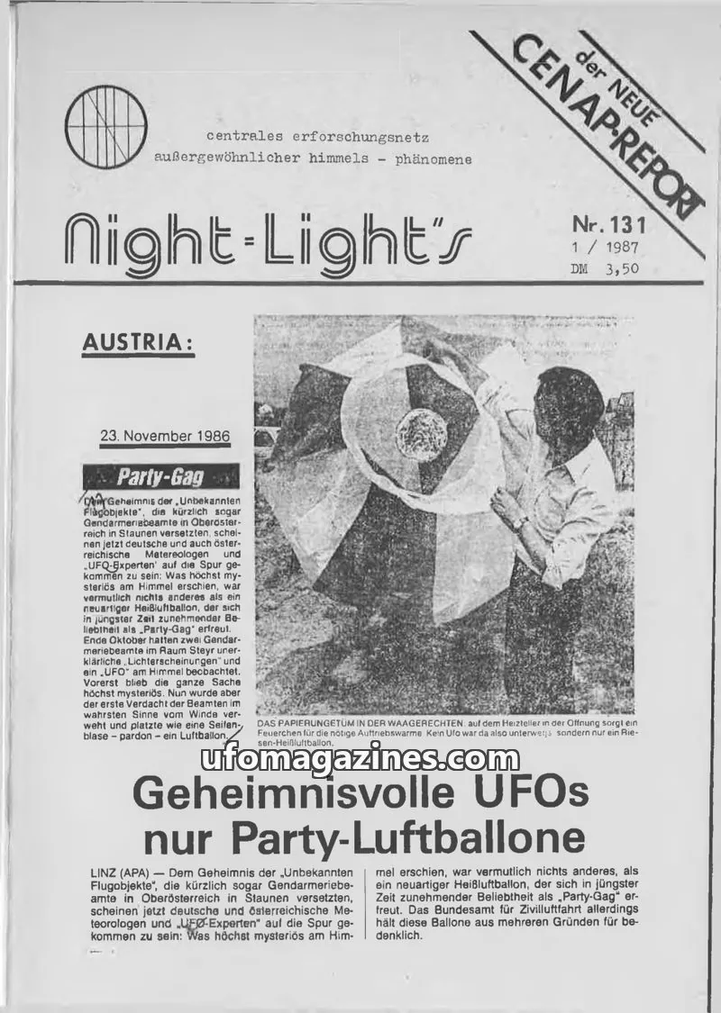 Cover of CENAP Report (CENAP) issue 131: Night-Light's