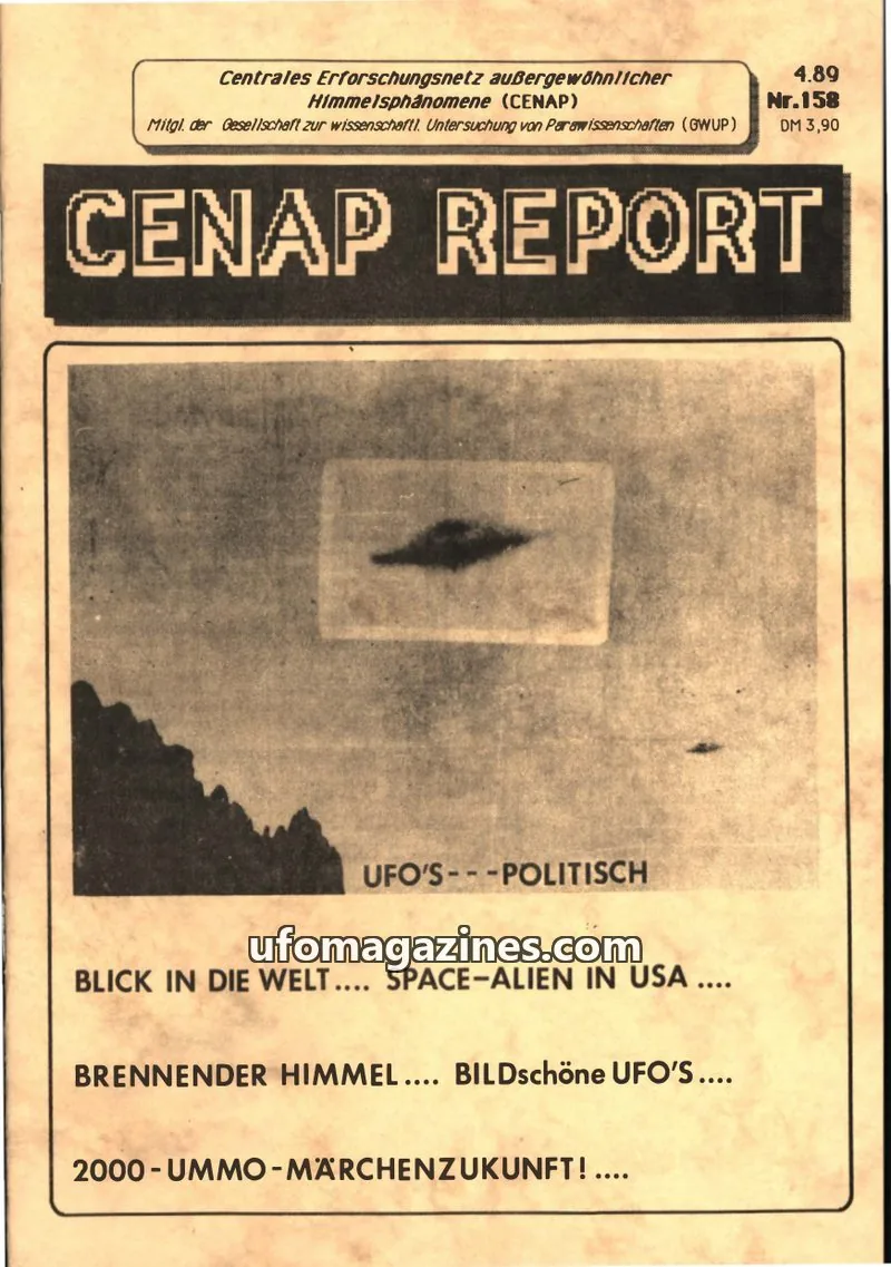 Cover of CENAP issue 158: CENAP REPORT