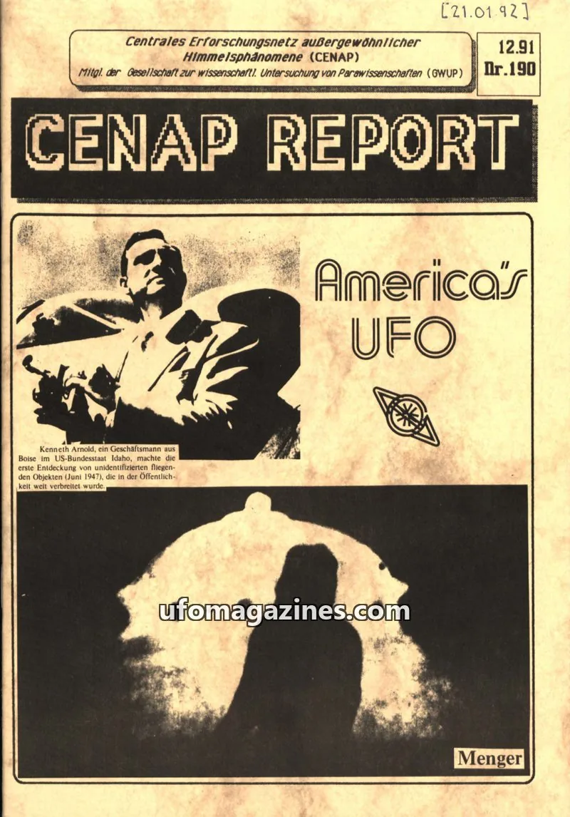 Cover of CENAP issue 12.91: CENAP REPORT