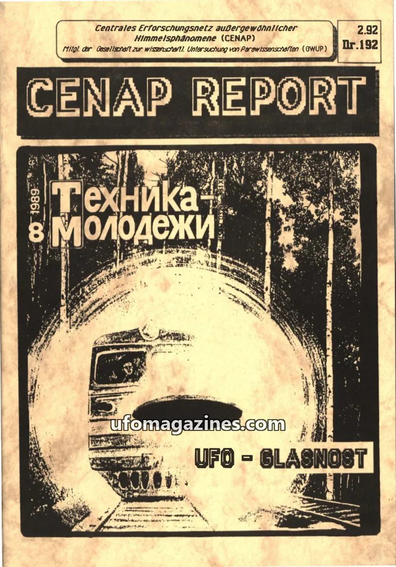Cover of CENAP issue 2.92: CENAP REPORT