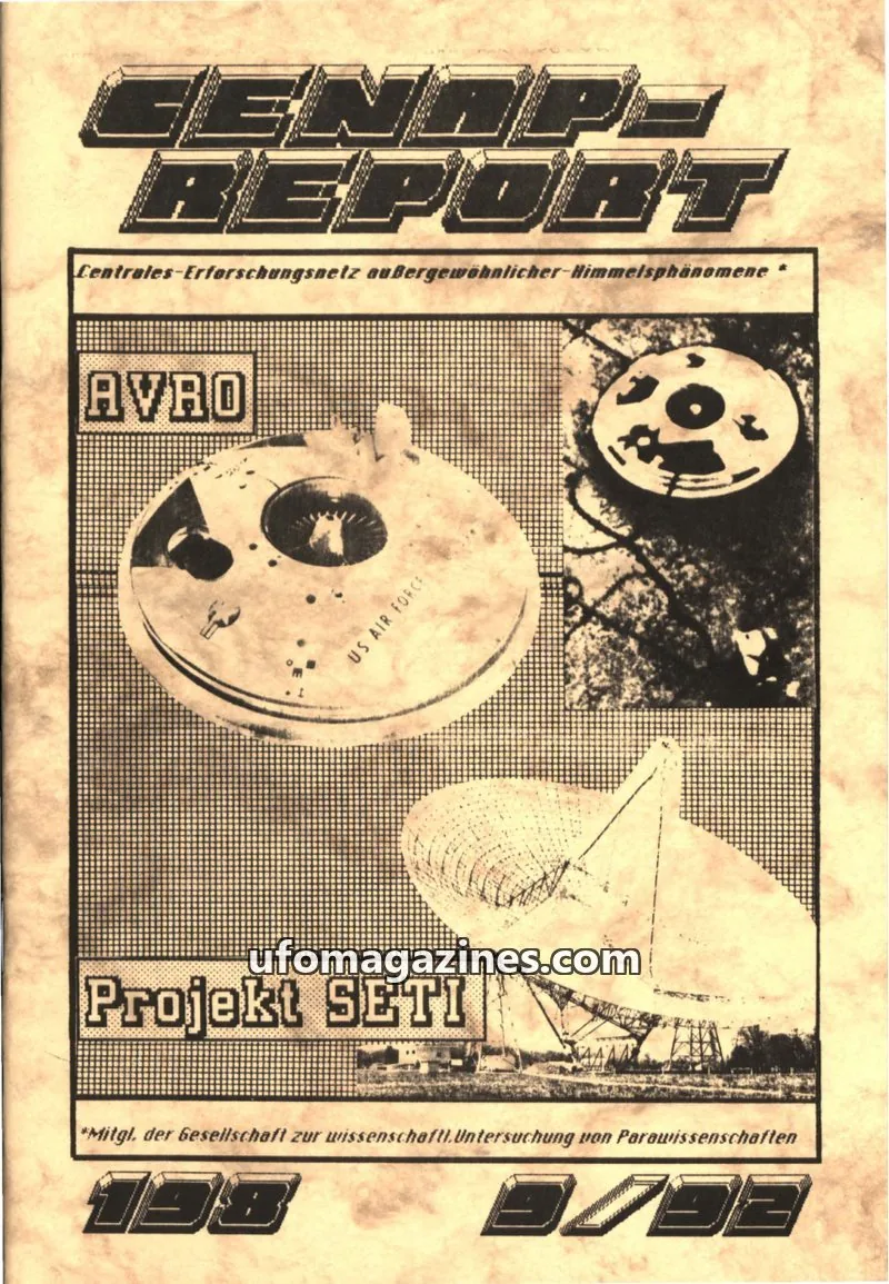 Cover of CENAP issue 9/92: CENAP-REPORT