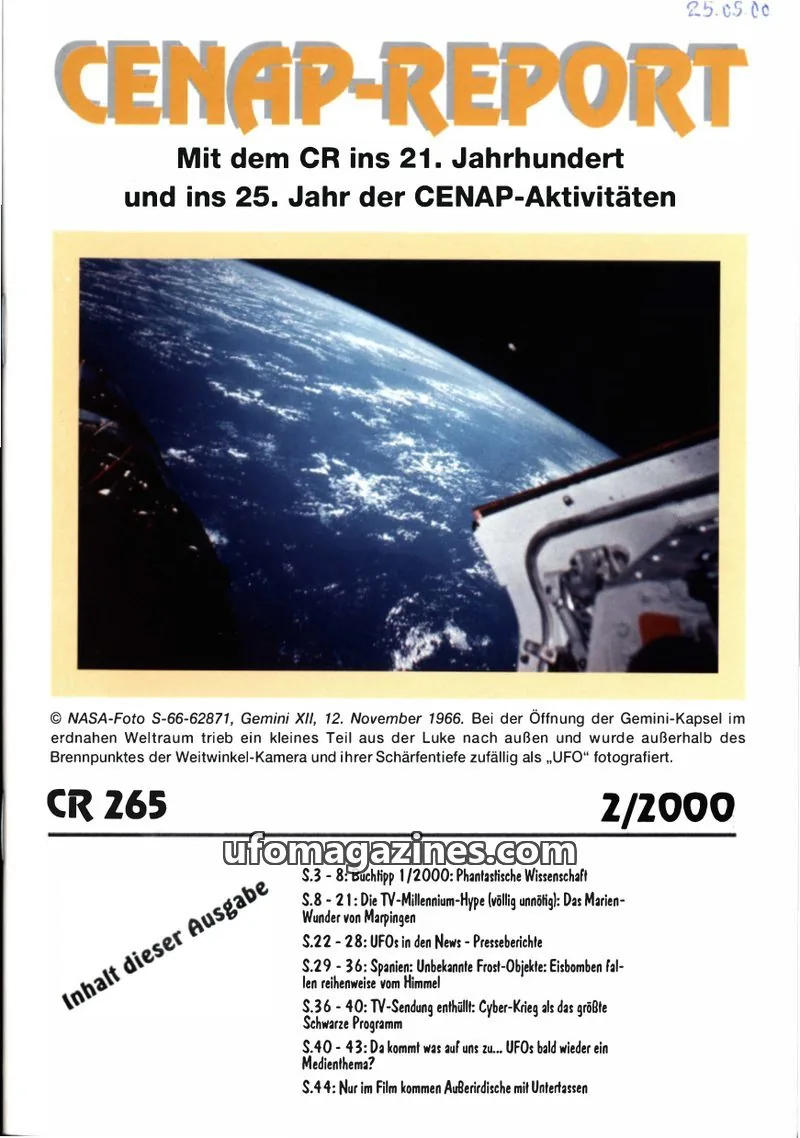 Cover of CENAP issue 2/2000: CENAP-REPORT