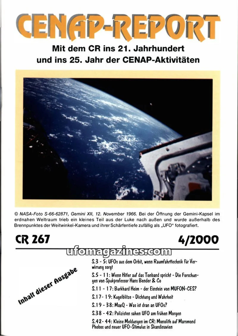 Cover of CENAP issue 4/2000: CENAP-REPORT