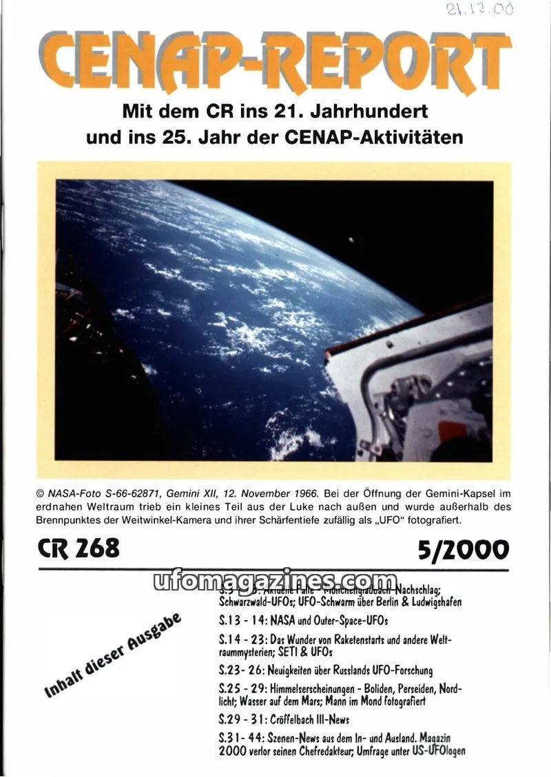 Cover of CENAP issue 268: CENAP-REPORT