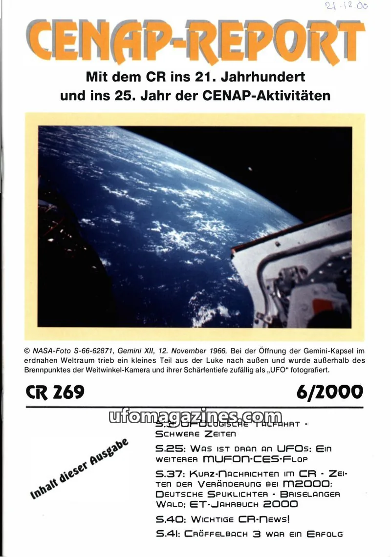 Cover of CENAP issue 269: CENAP-REPORT