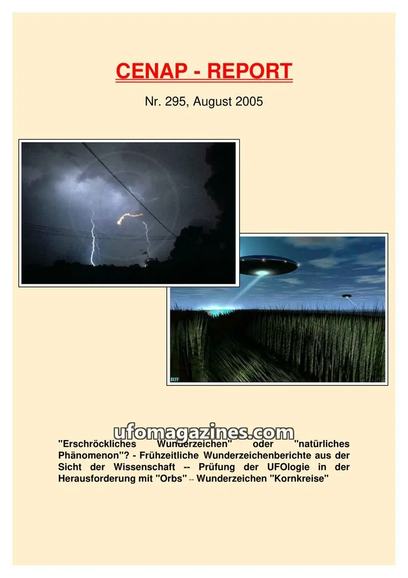 Cover of CENAP issue Nr. 295: CENAP - REPORT