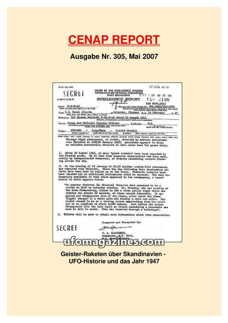 Cover of CENAP issue Nr. 305: CENAP REPORT