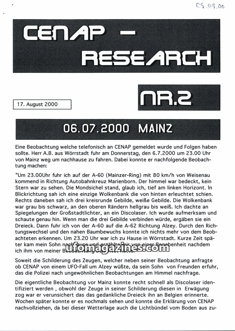 Cover of CENAP issue NR.2: CENAP RESEARCH