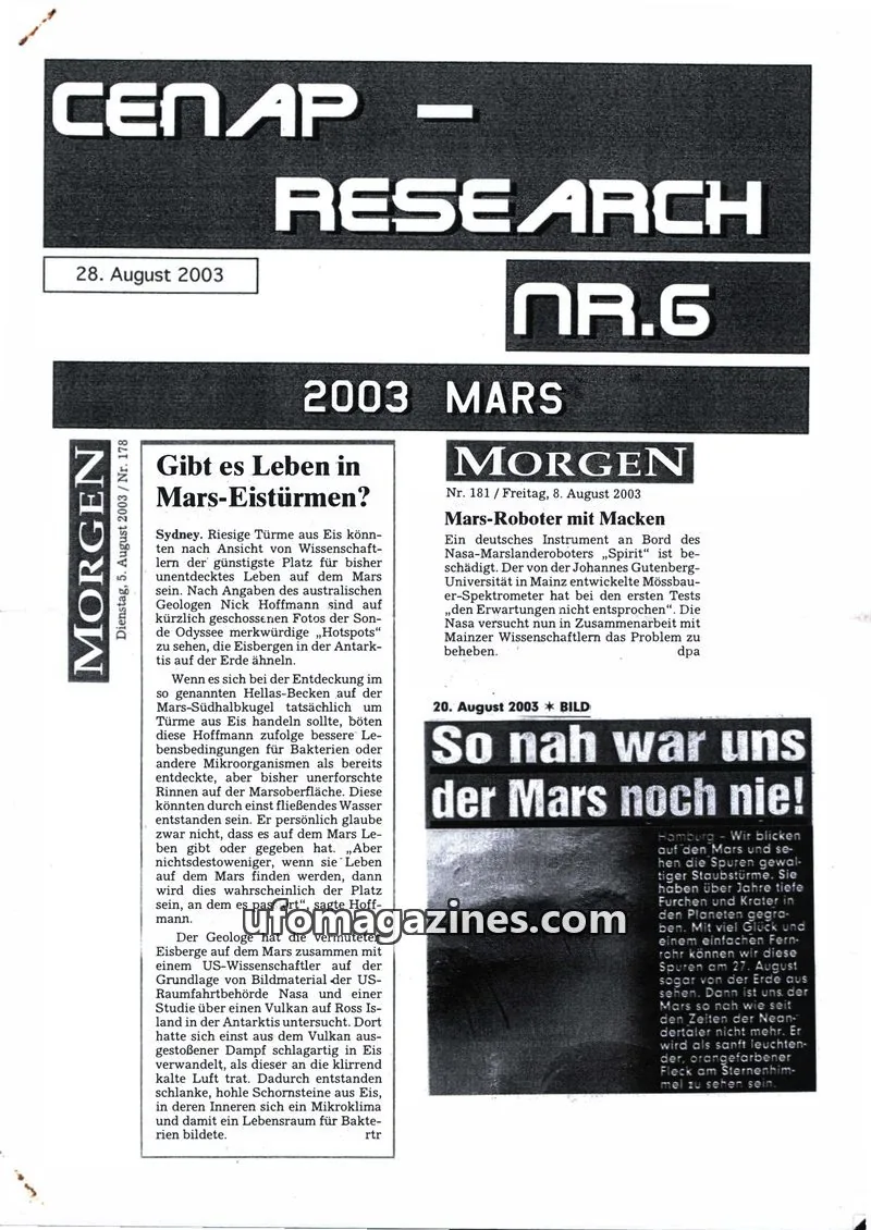 Cover of MORGEN issue Nr. 178: MORGEN