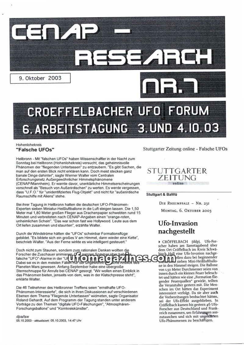 Cover of CENAP issue NR. 7: CENAP RESEARCH
