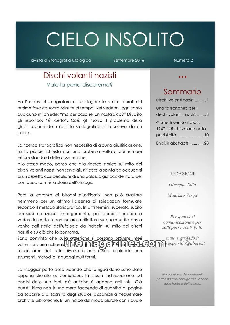 Cover of Cielo Insolito issue 2: CIELO INSOLITO