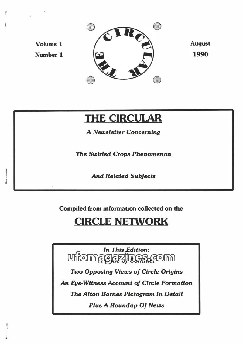 Cover of CIRCLE NETWORK issue 1: THE CIRCULAR