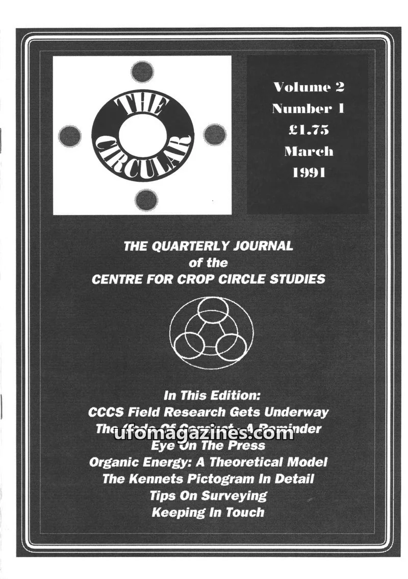 Cover of Circular, The (Centre for Crop Circle Studies) issue Volume 2, Number 1: The Circular