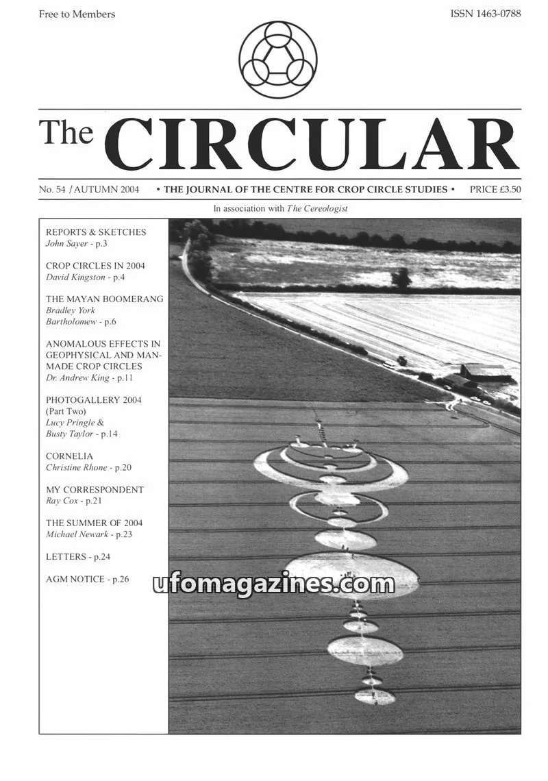 Cover of Circular, The (Centre for Crop Circle Studies) issue 54: The CIRCULAR