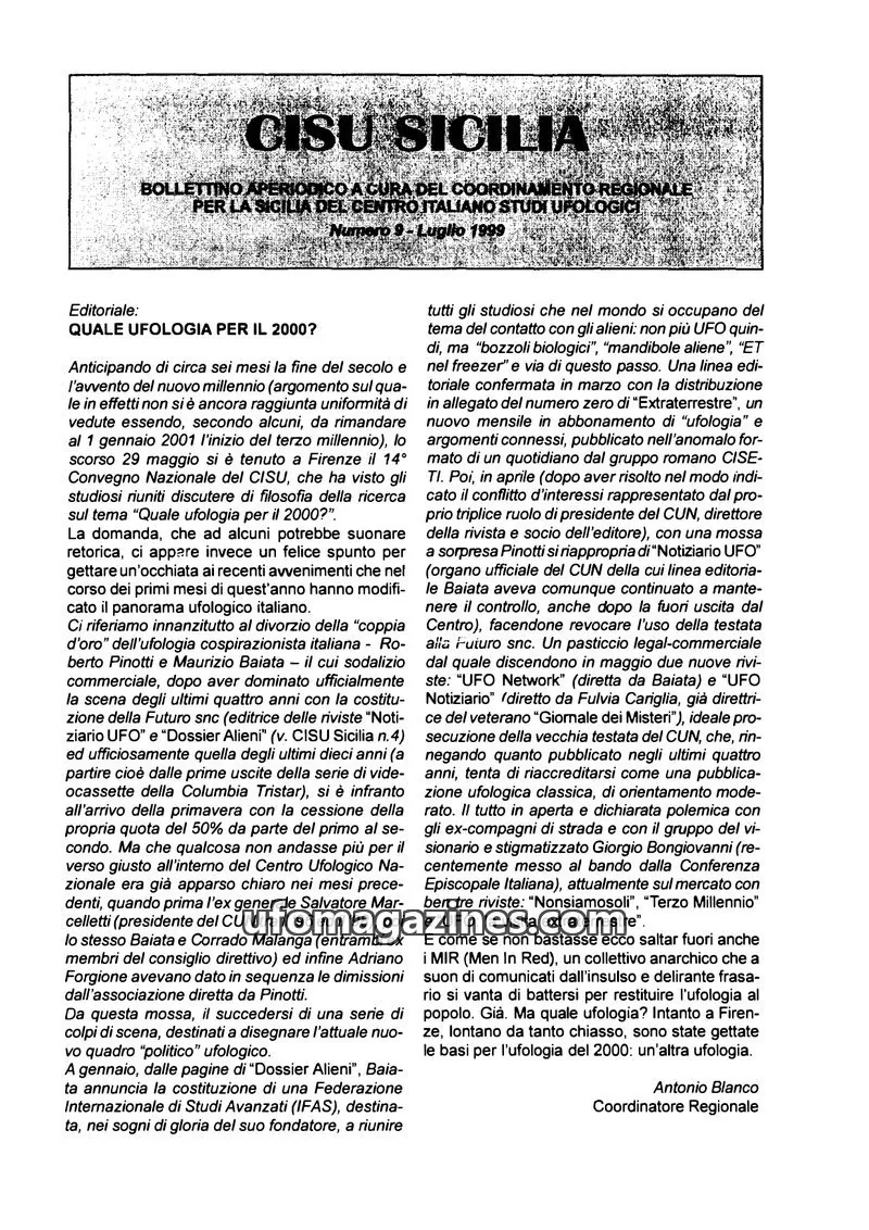 Cover of CISU Sicilia issue 9: CISU SICILIA