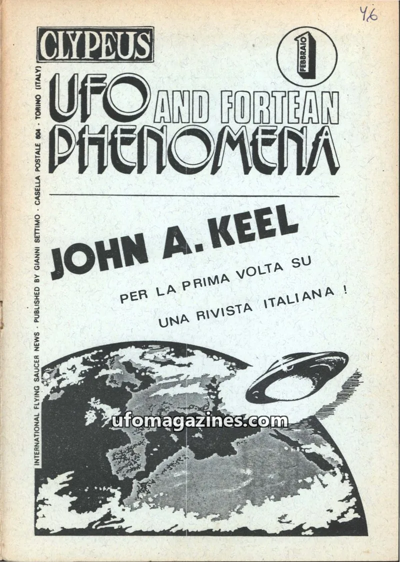 Cover of Clypeus issue 1: CLYPEUS UFO AND FORTEAN PHENOMENA