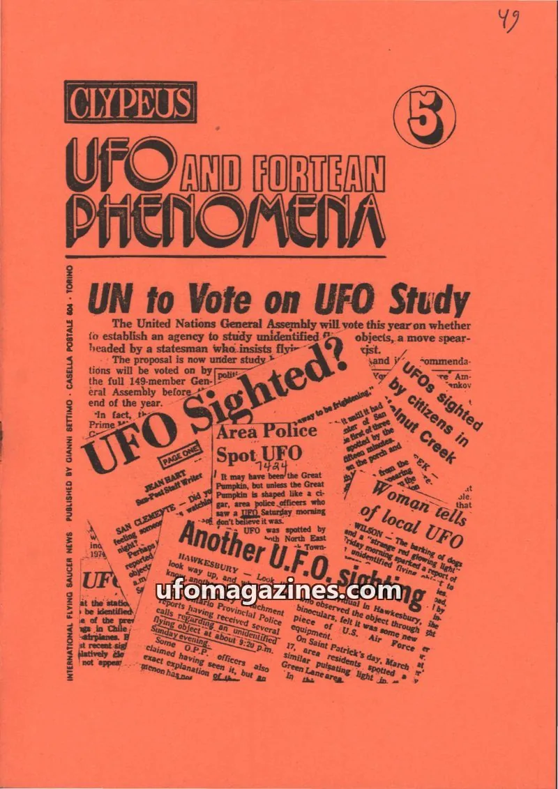 Cover of Clypeus issue 5: UFO AND FORTEAN PHENOMENA