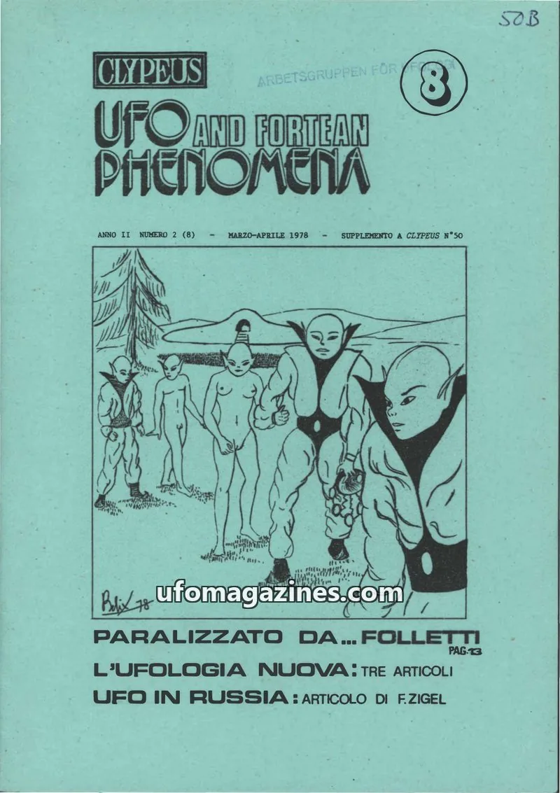 Cover of CLYPEUS issue 2 (8): UFO AND FORTEAN PHENOMENA