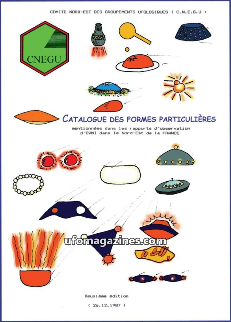 Cover of CNEGU (Comité Nord-Est des Groupements Ufologiques) issue Deuxième édition: CATALOGUE DES FORMES PARTICULIÈRES
