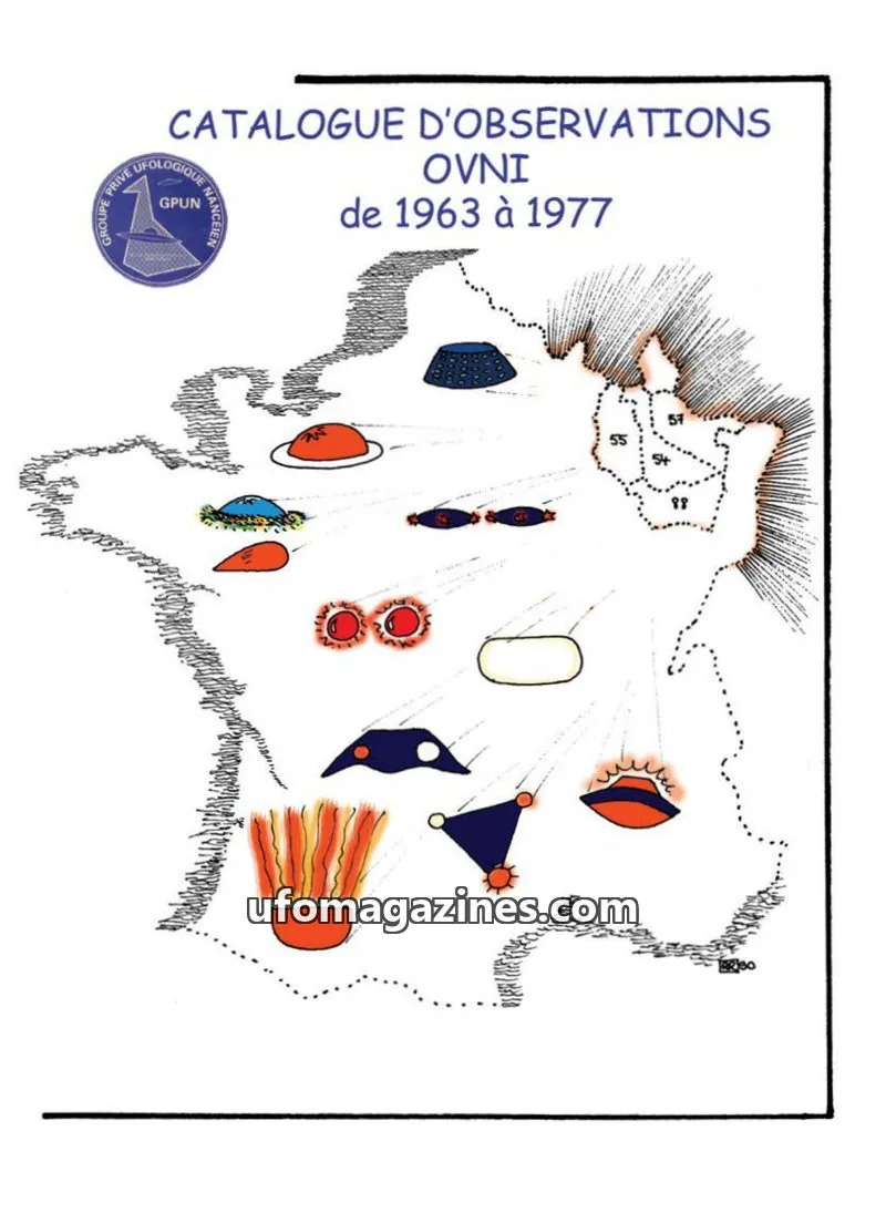 Cover of GPUN issue 1963 à 1977: CATALOGUE D'OBSERVATIONS OVNI