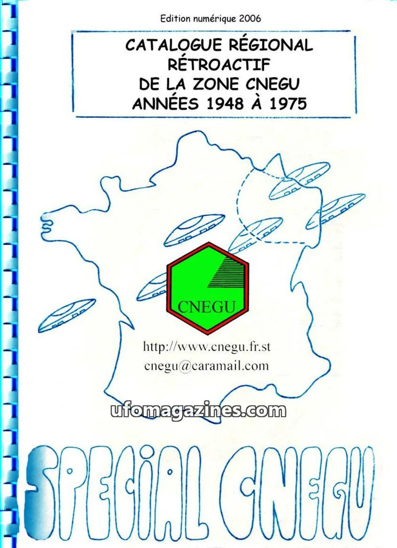 Cover of CNEGU issue 2006 (Edition numérique): CATALOGUE RÉGIONAL RÉTROACTIF DE LA ZONE CNEGU ANNÉES 1948 À 1975
