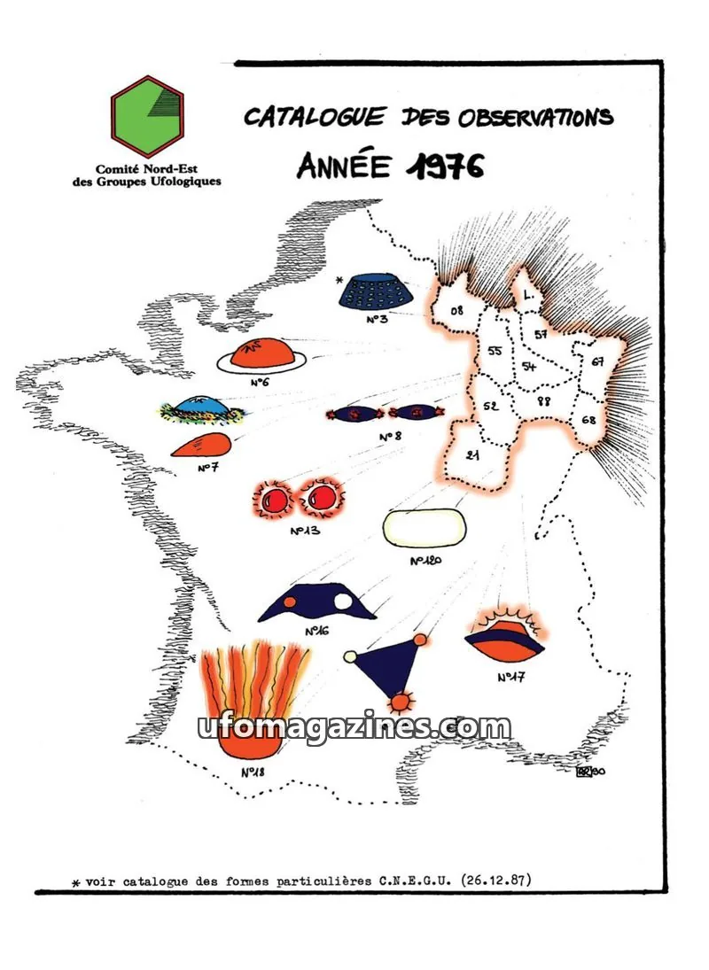 Cover of Comité Nord-Est des Groupes Ufologiques issue ANNÉE 1976: CATALOGUE DES OBSERVATIONS