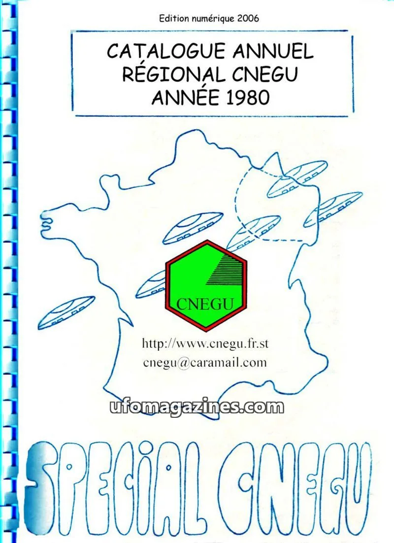 Cover of CNEGU issue 1980: CATALOGUE ANNUEL RÉGIONAL CNEGU ANNÉE 1980
