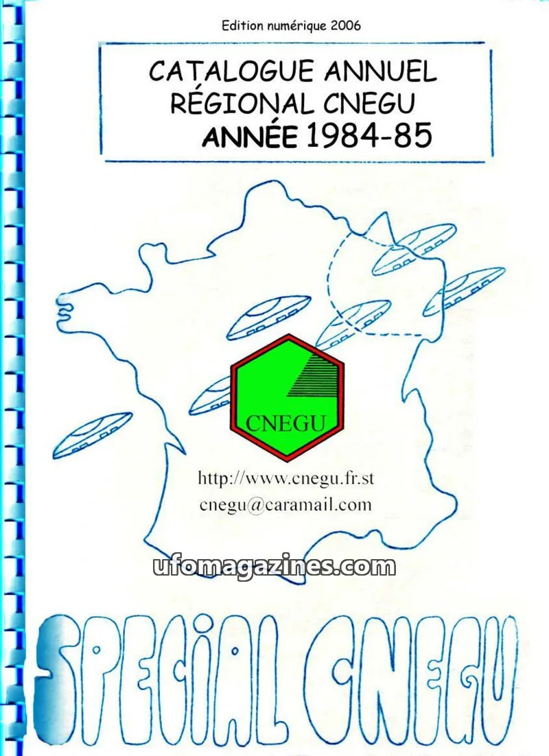 Cover of CNEGU issue 1984-85: CATALOGUE ANNUEL RÉGIONAL CNEGU