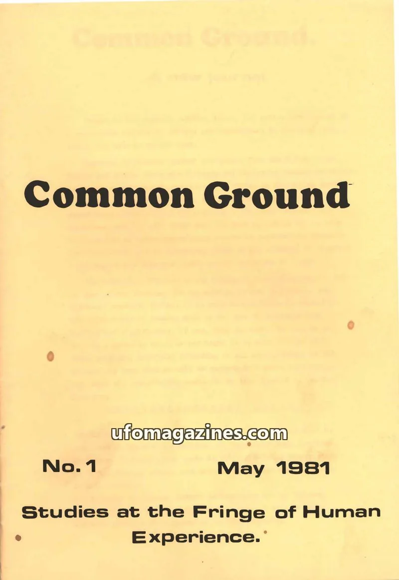 Cover of Common Ground (Kevin McClure) issue 1: Common Ground