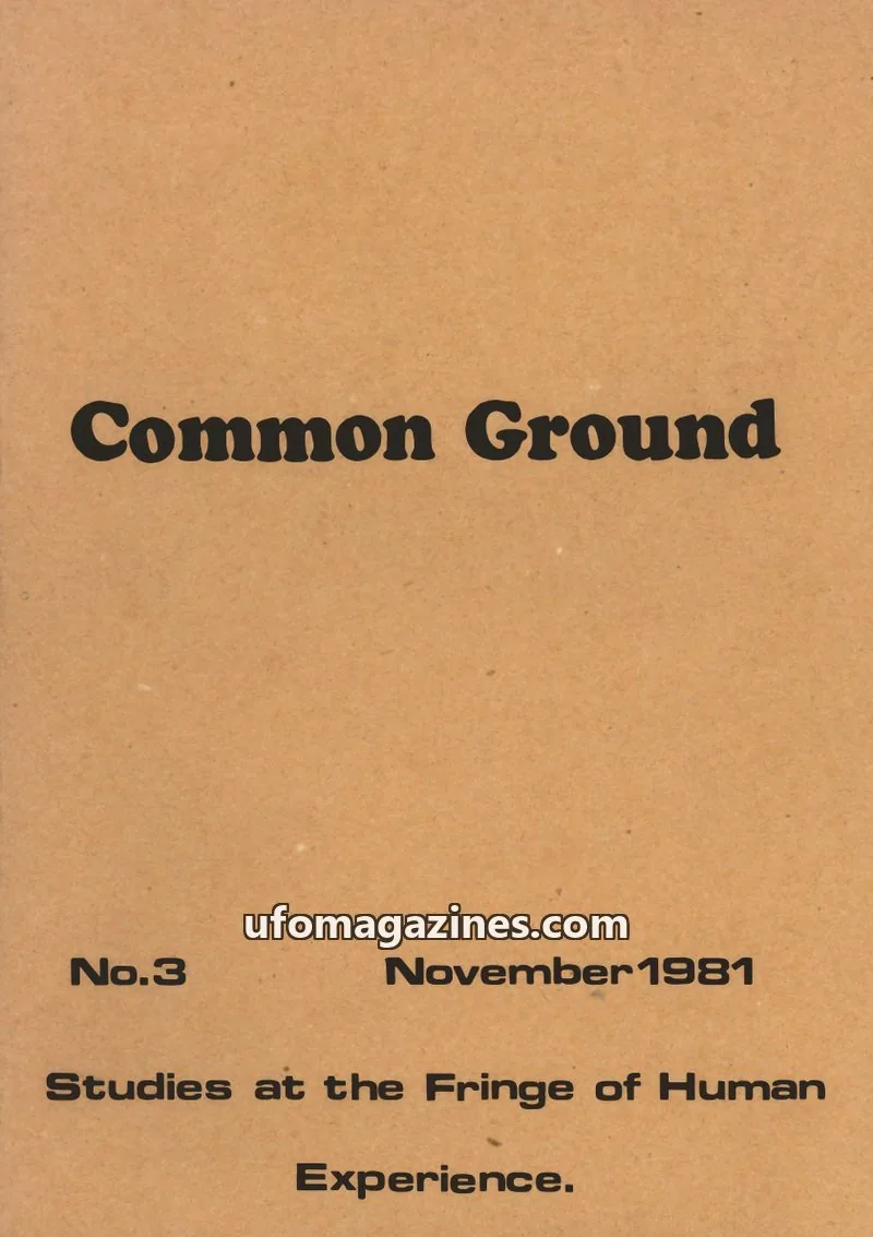 Cover of Common Ground (Kevin McClure) issue No.3: Common Ground