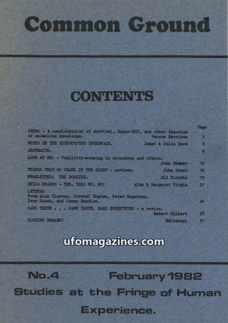 Cover of Common Ground (Kevin McClure) issue No.4: Common Ground