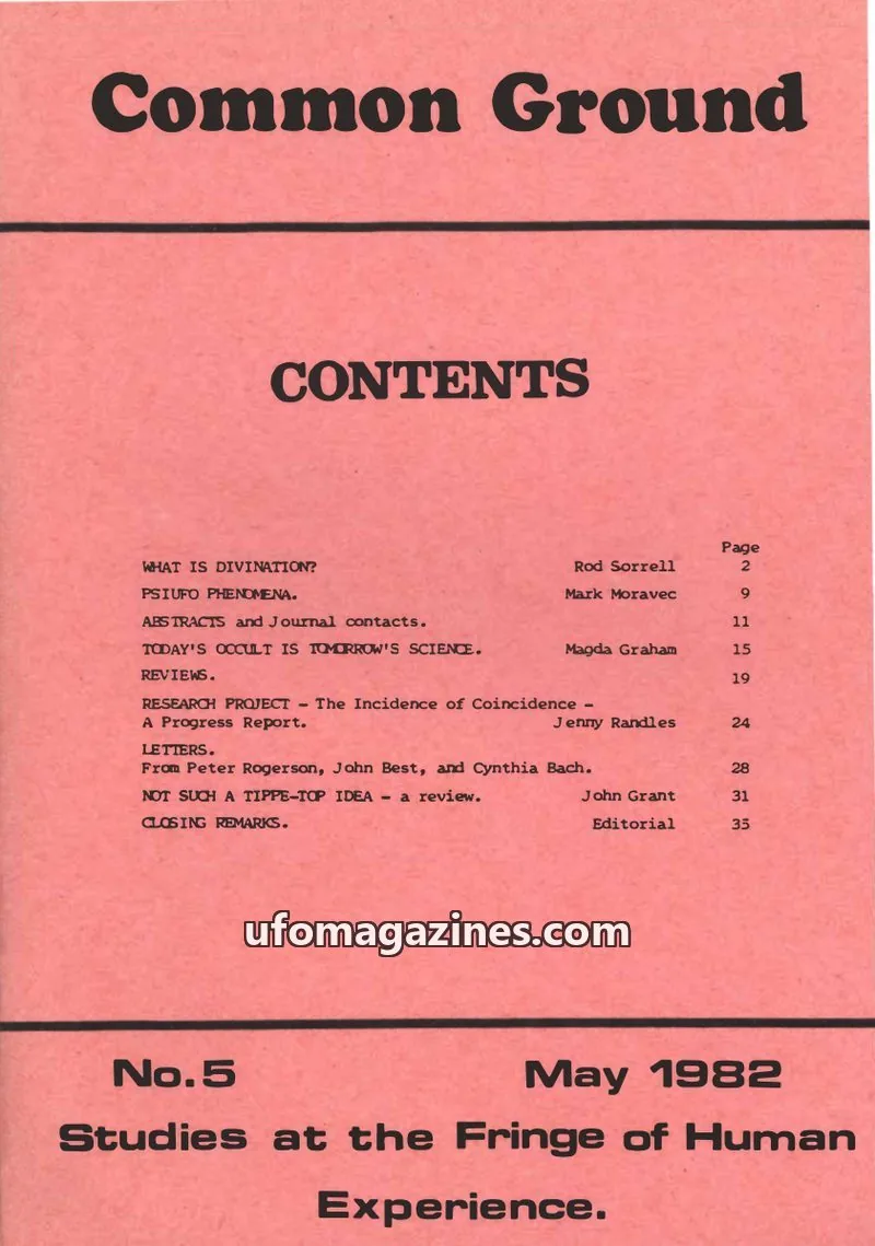 Cover of Common Ground (Kevin McClure) issue No.5: Common Ground
