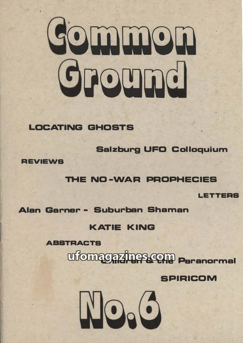 Cover of Common Ground (Kevin McClure) issue No.6: Common Ground