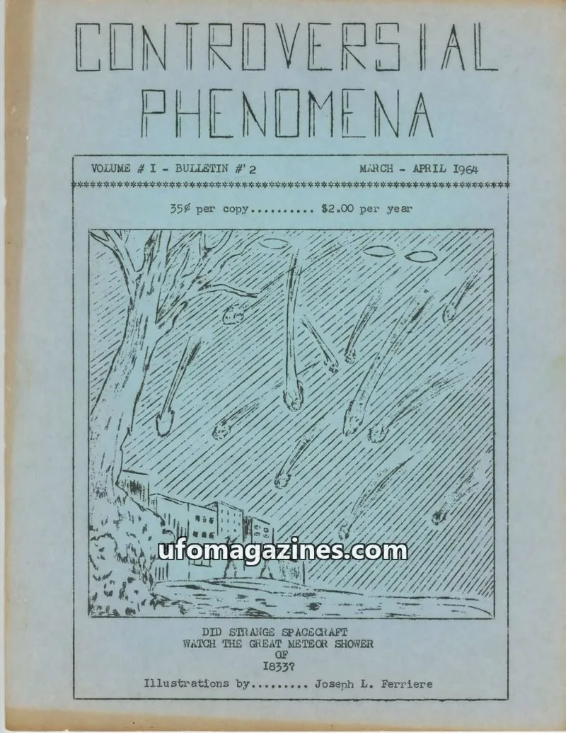 Cover of Controversial Phenomena Bulletin (Joseph Ferriere) issue BULLETIN # 2: CONTROVERSIAL PHENOMENA