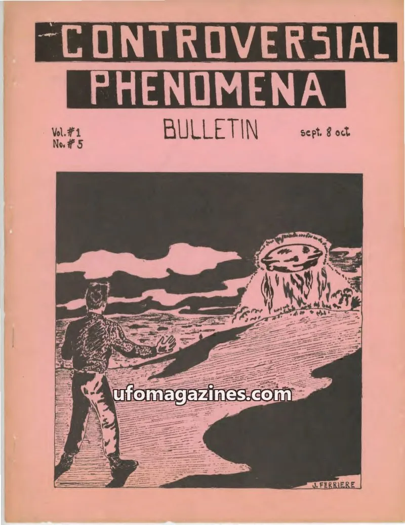 Cover of Controversial Phenomena Bulletin (Joseph Ferriere) issue No. #5: CONTROVERSIAL PHENOMENA BULLETIN