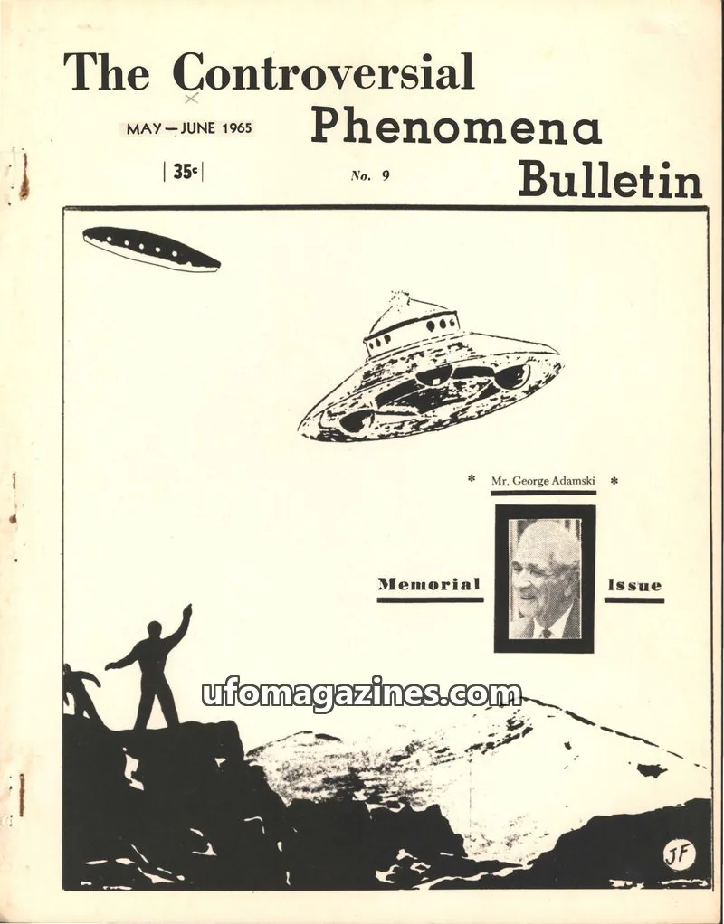 Cover of Controversial Phenomena Bulletin (Joseph Ferriere) issue No. 9: The Controversial Phenomena Bulletin