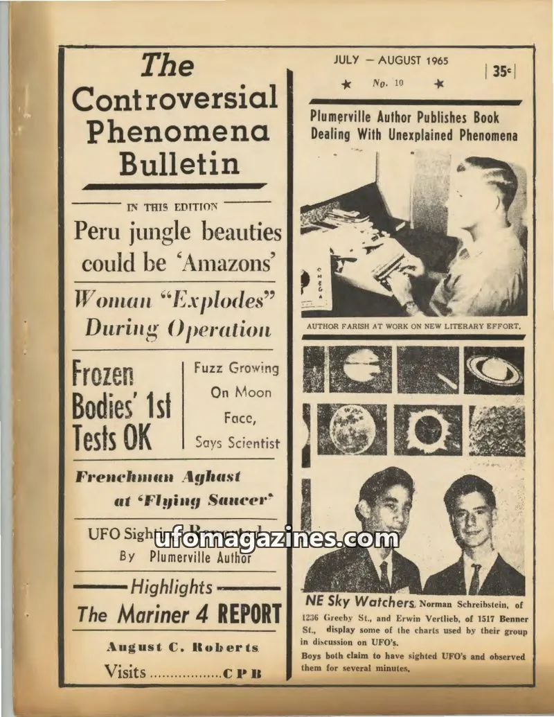 Cover of CPB issue No. 10: The Controversial Phenomena Bulletin